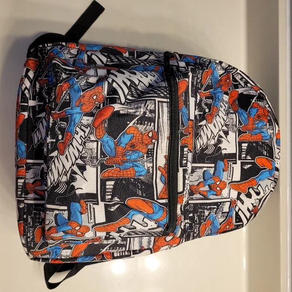 Spiderman Marvel Comic Graphic Print Backpack With Padded Adjustable Straps - Picture 13 of 16